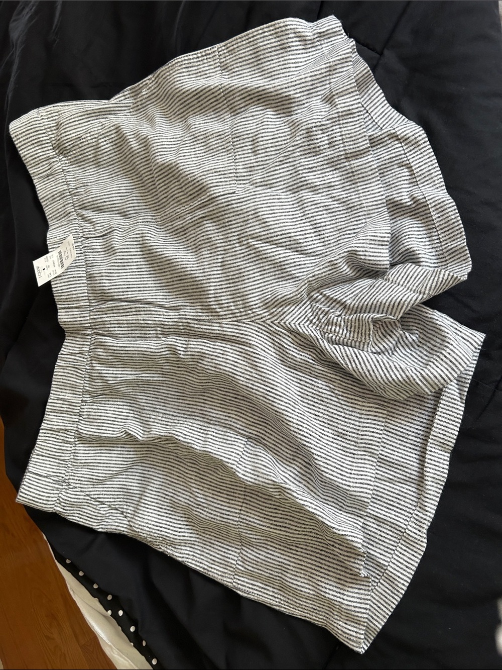 J. Crew Striped White and Black Women’s Bermuda Shorts